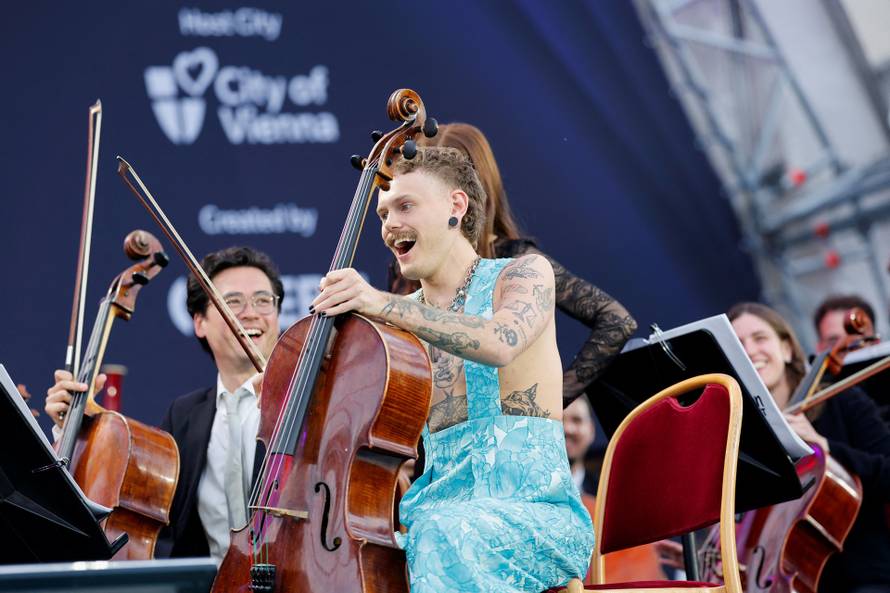 Eurovision Song Contest's 'Turquoise Carpet' event in Vienna