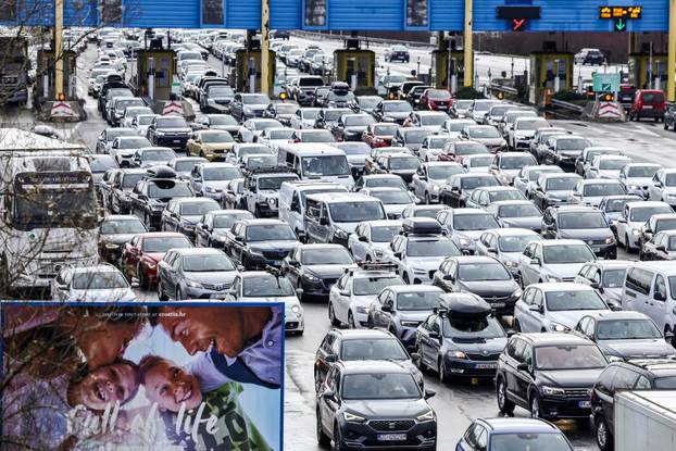 Početak skijaškog tjedna i kraj blagdana uzrok je gužve na graničnom prijelazu Bregana