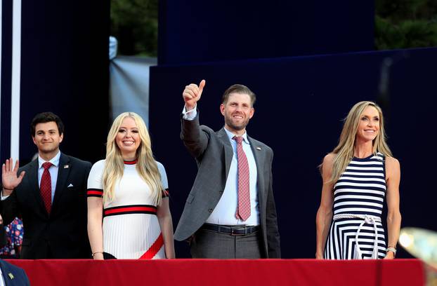 U.S. President Trump and first lady Melania Trump attend South Dakota