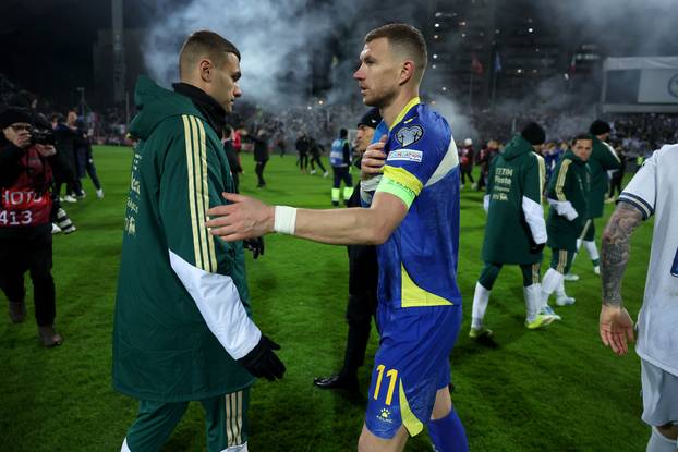 Zenica: Slavlje igrača Bosne i Hercegovine nakon što su svladali Italiju jedanaestercima