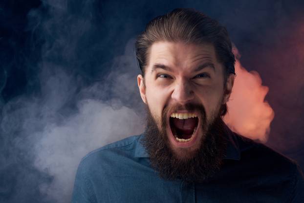 handsome man smoke nicotine fashion Lifestyle isolated background