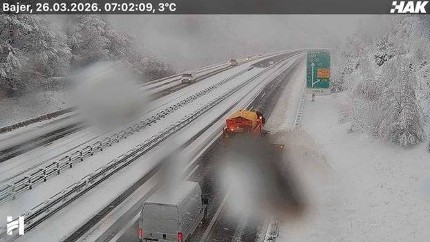 FOTO SNIJEG ZAMEO CESTU Evo kako izgleda A6 Zagreb - Rijeka