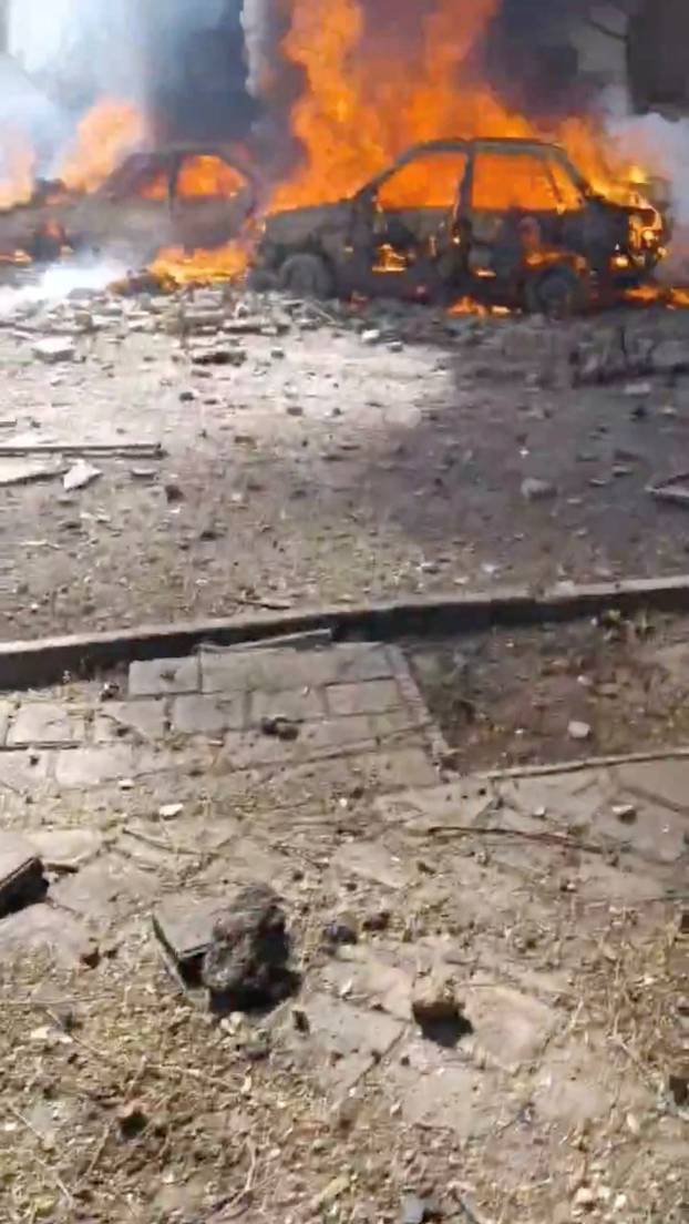 Aftermath of strike in Tehran