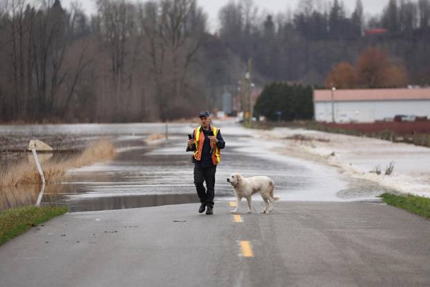 Floodwaters trigger evacuations and highway closures in British Columbia’s Fraser Valley