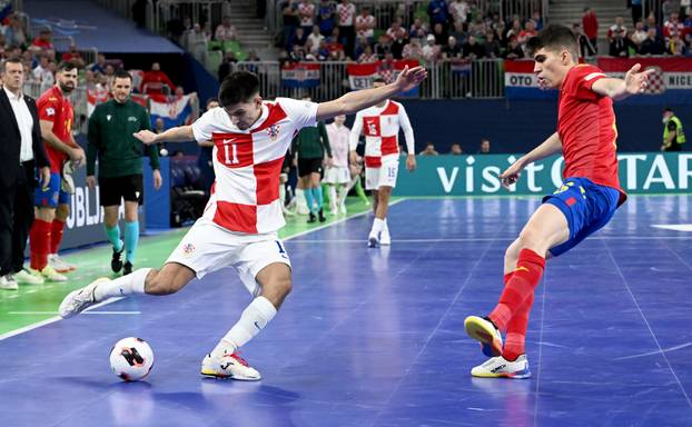 Susret Hrvatske i Španjolske u polufinalu Europskog prvenstva u futsalu
