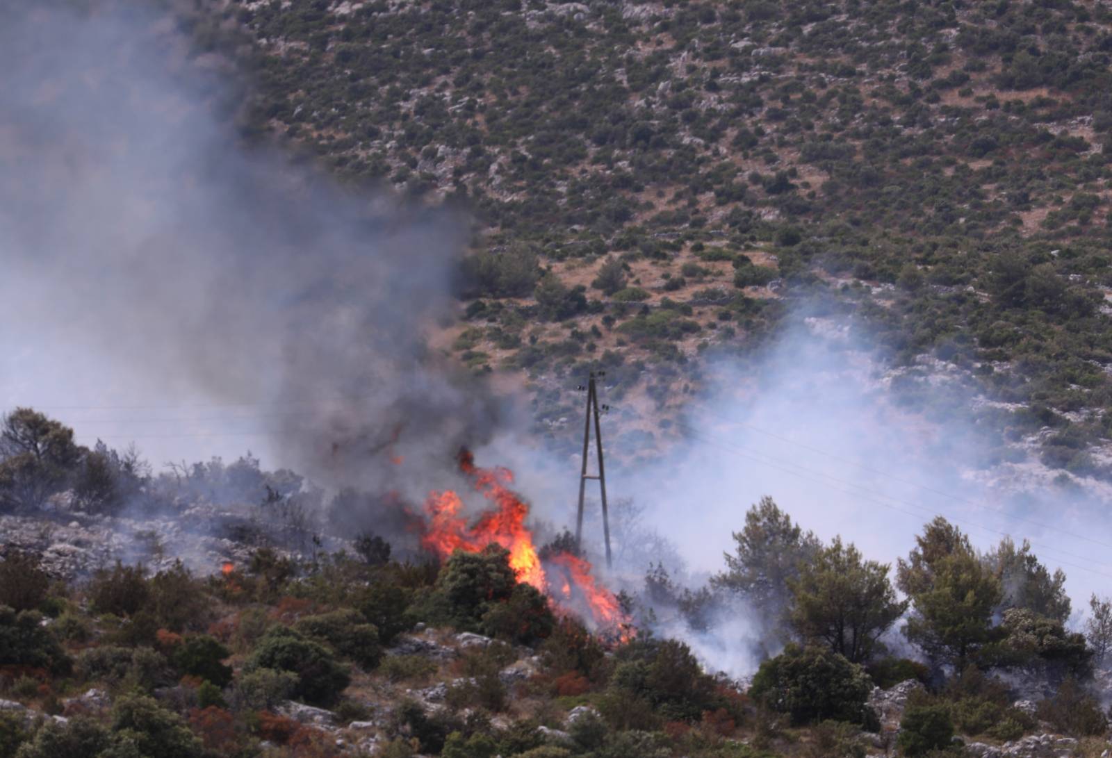 Buknuo požar u naselju Marina kod Trogira