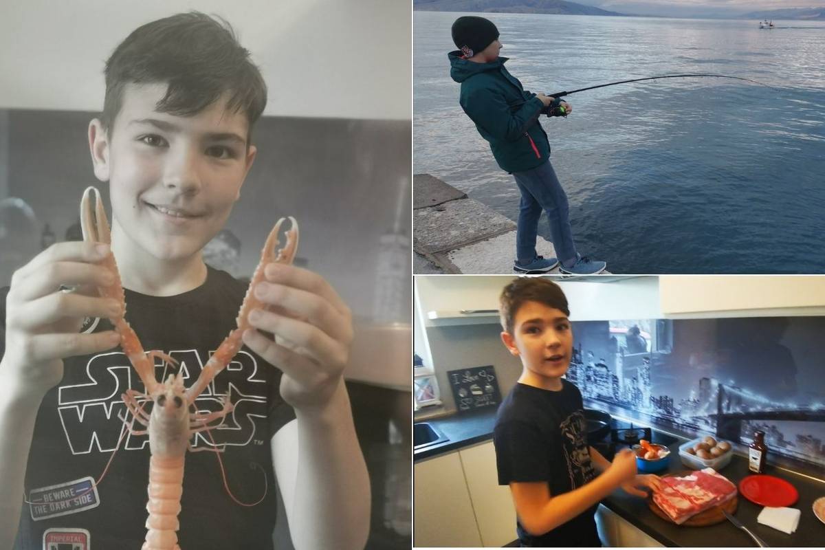 Luka (10) sve sam ulovi i skuha: Obitelj uživa u mojim delicijama