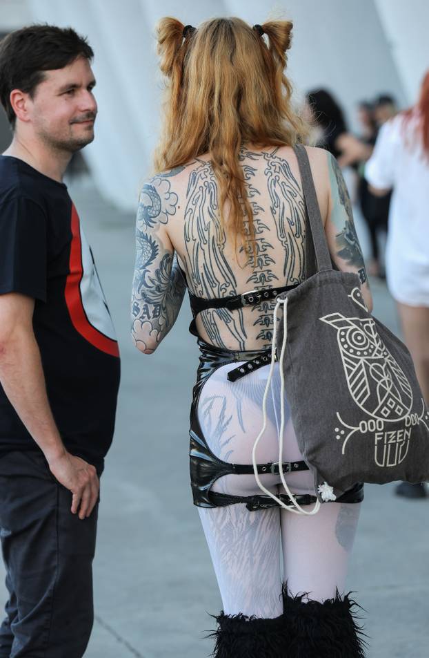 Zagreb: Atmosfera oko Arene uoci koncerta Marilyna Manson.