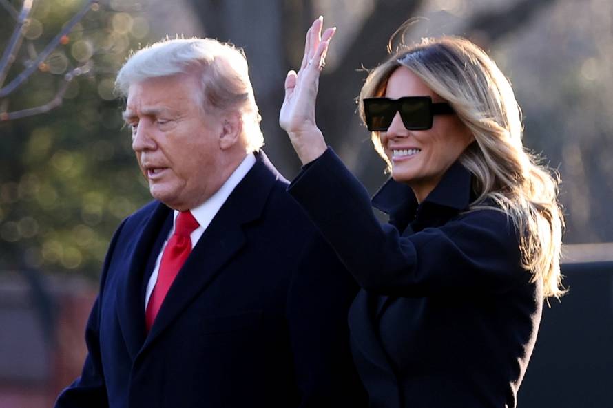 U.S. President Trump and the first lady depart for holiday travel to Florida from the White House in Washington
