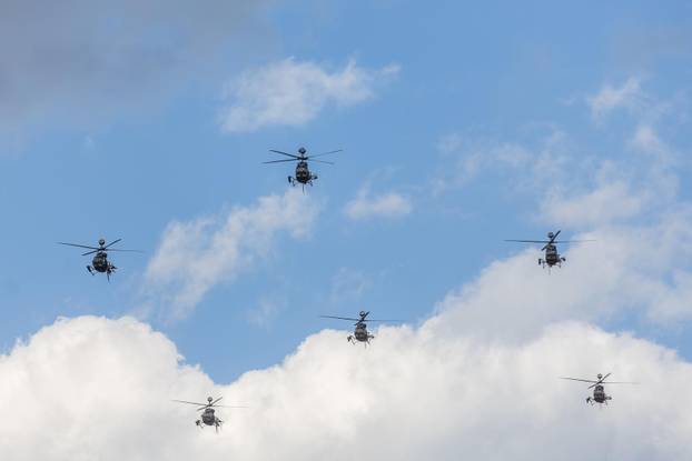 Zagreb: Generalna proba svečanog vojnog mimohoda - zračne snage 