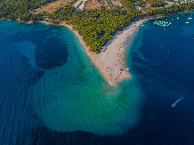 Fotografije iz zraka plaže Zlatni rat koja je promijenila svoj oblik