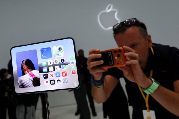 Apple holds event at the Steve Jobs Theater on its campus in Cupertino