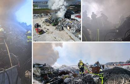 FOTO Lokalizirali veliki požar na odlagalištu kod Dugog Sela, a vatrogasci će dežurati cijelu noć