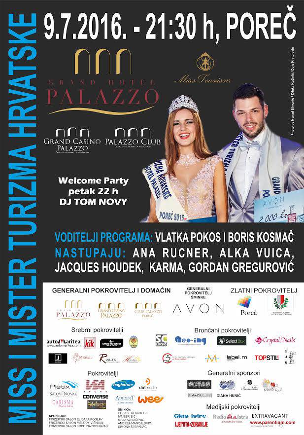 Poreč: grand finale Miss i Mister Turizma Hrvatske 2016