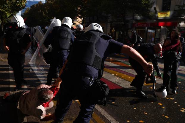 Albanian students hold anti-government protest