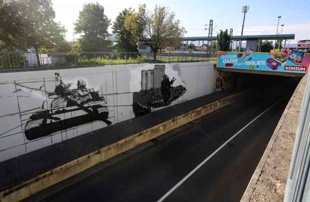 Zagreb: Na mjestu gdje je bio grafit malog princa osvanuo grafit s temom Domovinskog rata