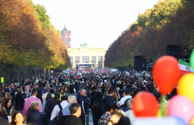 Protest following the death of Mahsa Amini in Iran, in Berlin