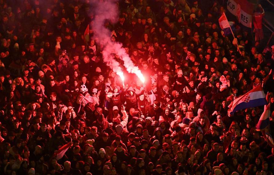 Zagreb: Doček brončanih rukometaša, pogled iz zraka 