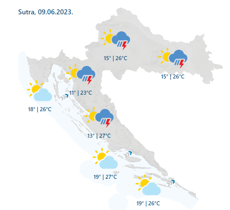 Spojili ste Tijelovo i vikend? Evo kakvo nas vrijeme čeka: Kiša i grmljavina, ali negdje i sunce