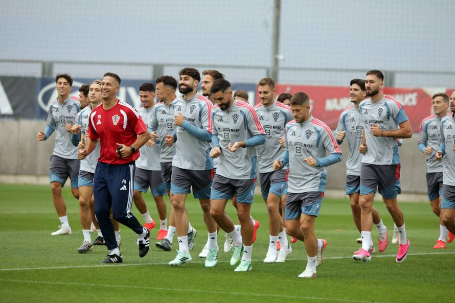Rijeka: Trening hrvatskih nogometnih reprezentativaca