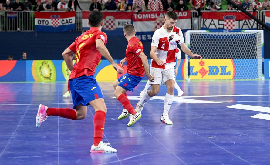 Susret Hrvatske i Španjolske u polufinalu Europskog prvenstva u futsalu