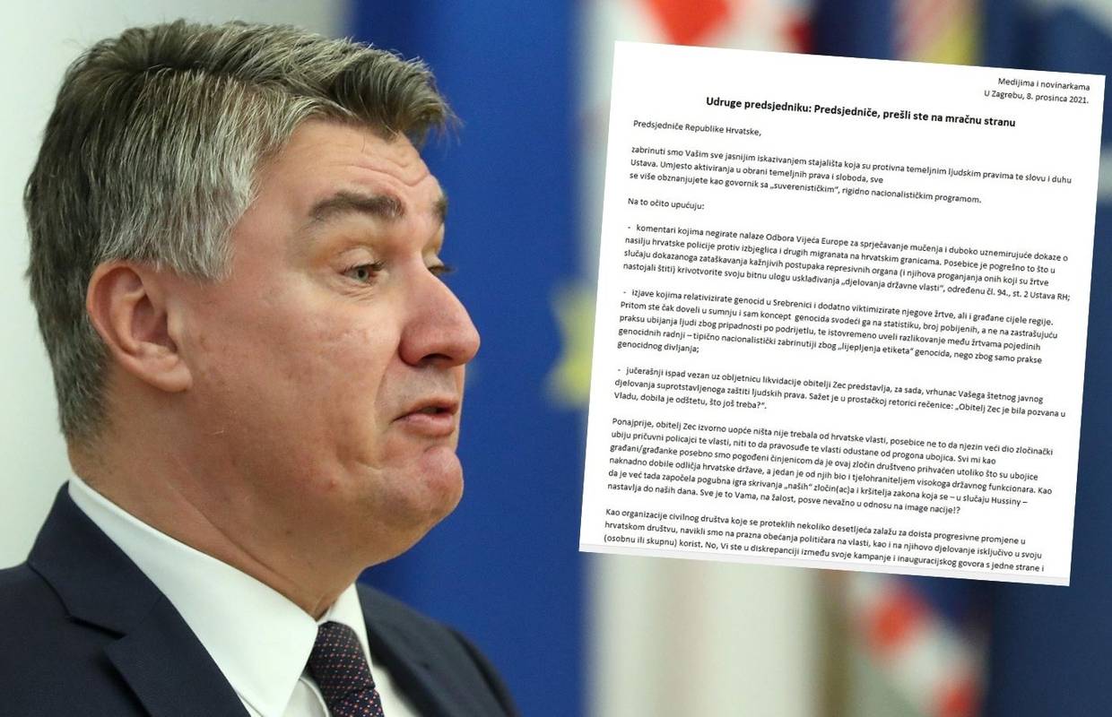 Udruge poručile Milanoviću: 'Prešli ste na mračnu stranu'