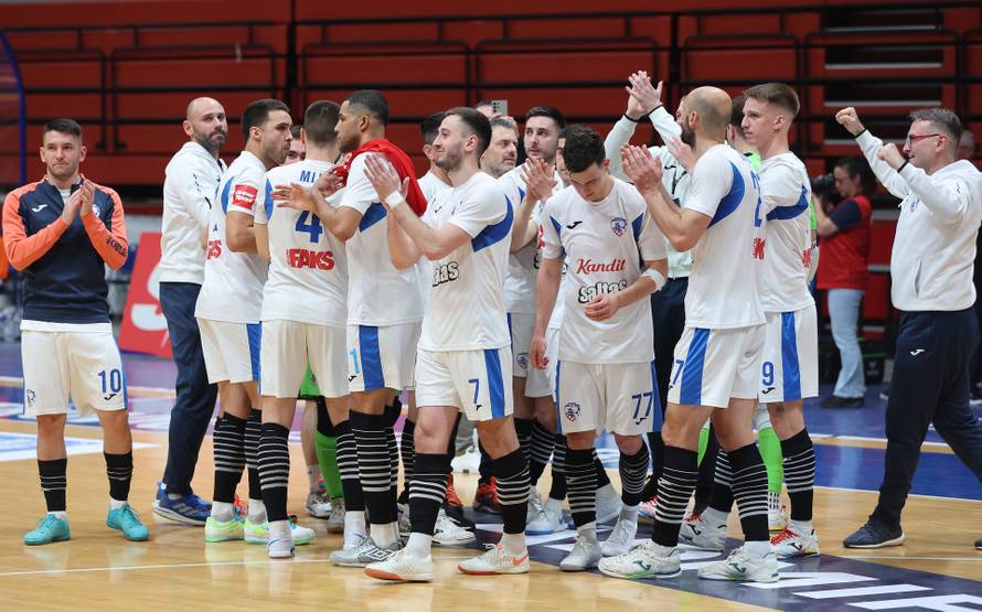Susret Futsal Dinama i Osijeka u 2. utakmici polufinala SuperSport Hrvatske malonogometne liga