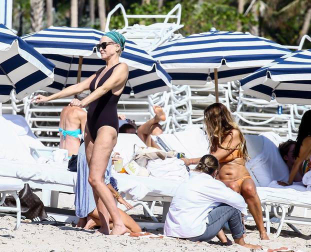 Sharon Stone has a Sunday Fun Day in Miami