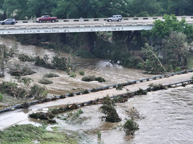 Flash flooding in Comfort, Texas