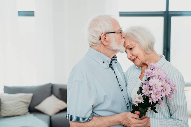 Elderly couple in love