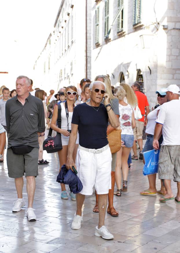 ARHIVA - 2009. Dubrovnik: Giorgio Armani uživao je u šetnji Stradunom