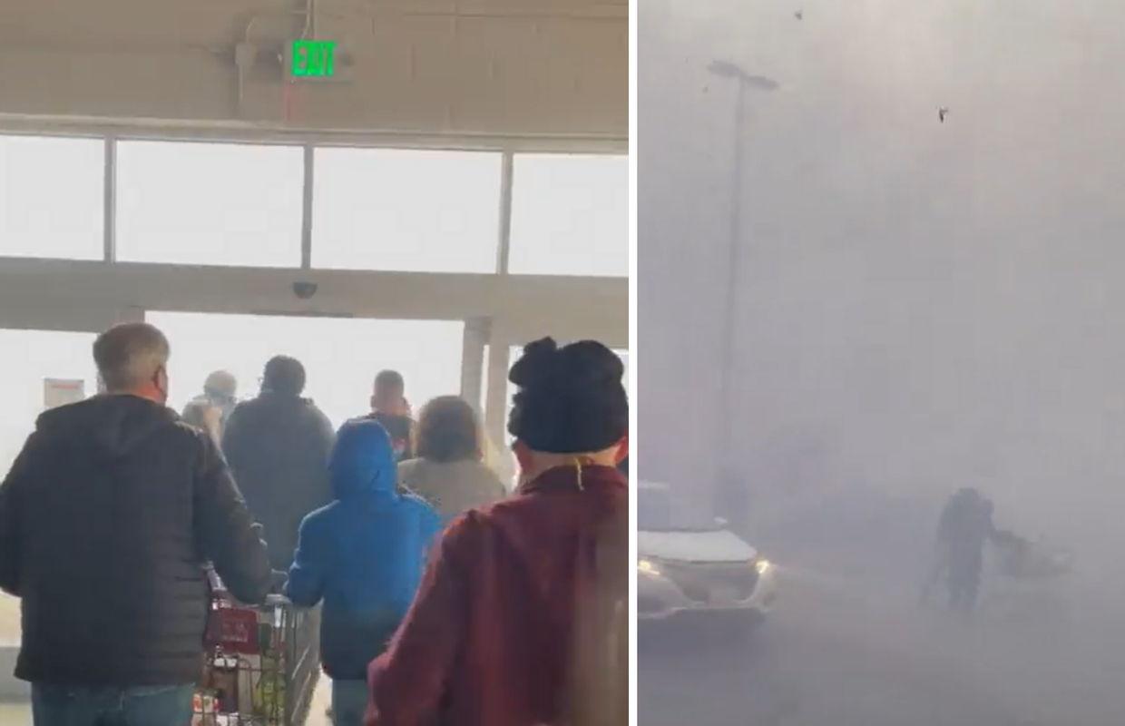 Dramatična snimka: Izašli su iz trgovačkog centra u dim. Vatra guta sve, čuju se glasne sirene