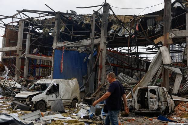 Aftermath of a Russian missile attack in Kyiv