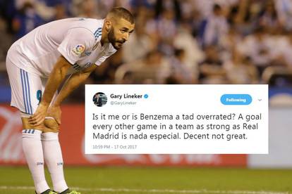 Lineker: Čini li se to meni, ili je Benzema precijenjen napadač?