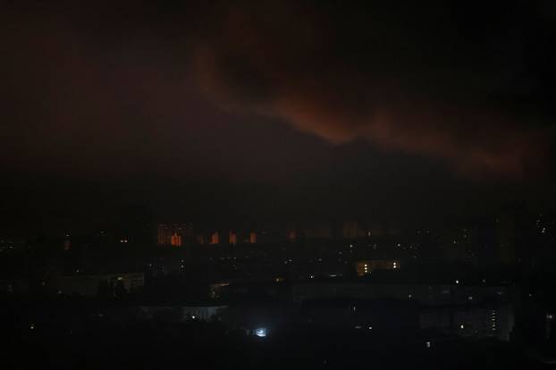 Russian drone and missile strike in Kyiv