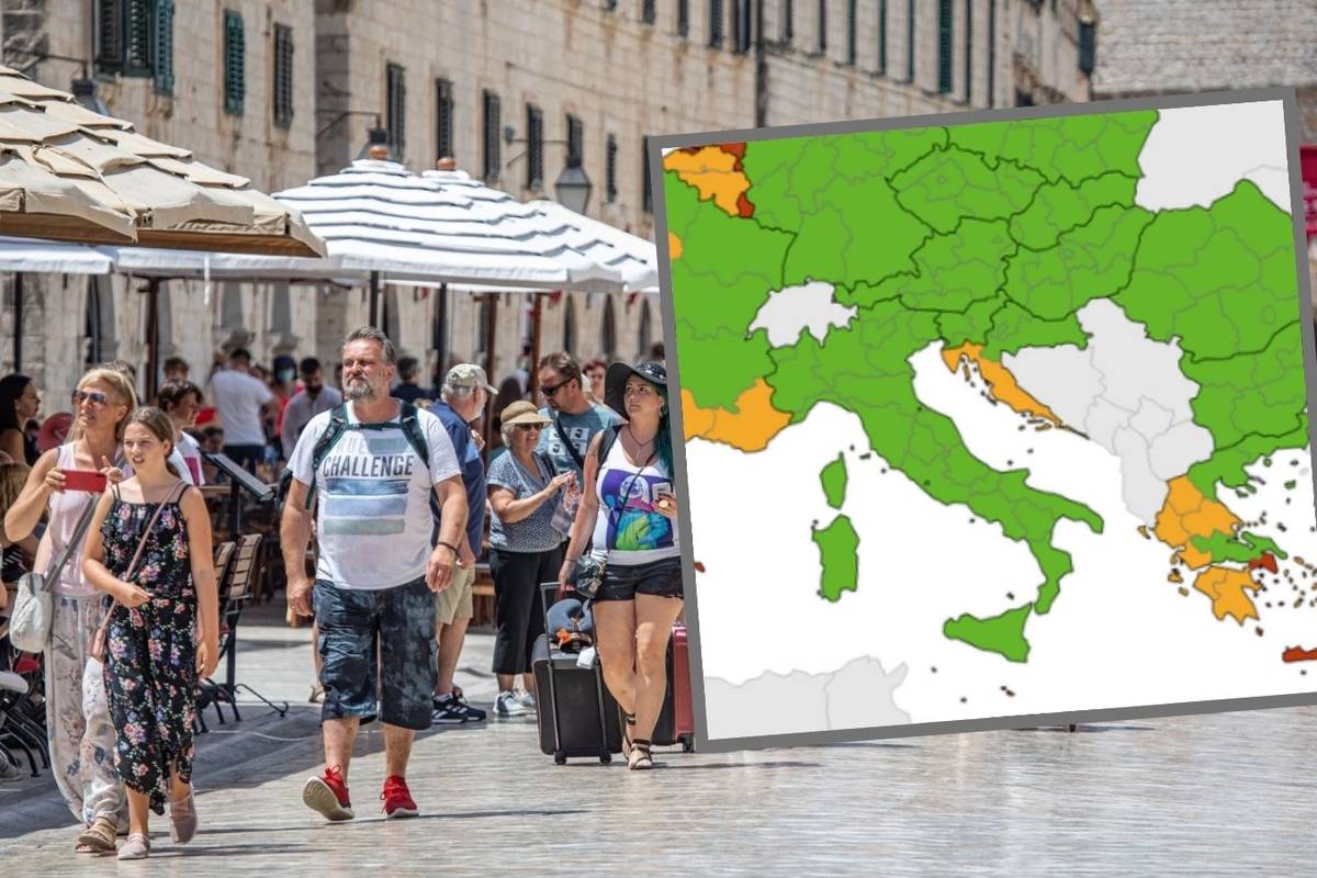 Hrvatska obala više nije zelena na novoj korona-karti EU-a