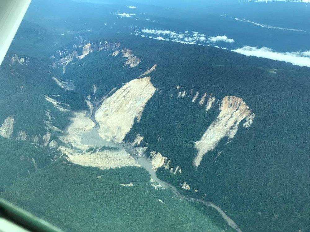 Damage caused by an earthquake in Papua New Guinea