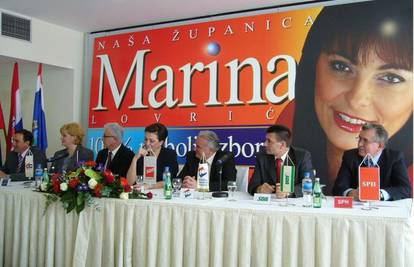 Županica Marina Lovrić na plakatu kao pjevačica Ceca 