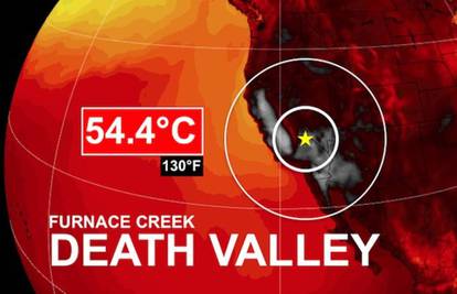 Paklene vrućine: U američkoj Dolini smrti izmjereno 54.4°C!