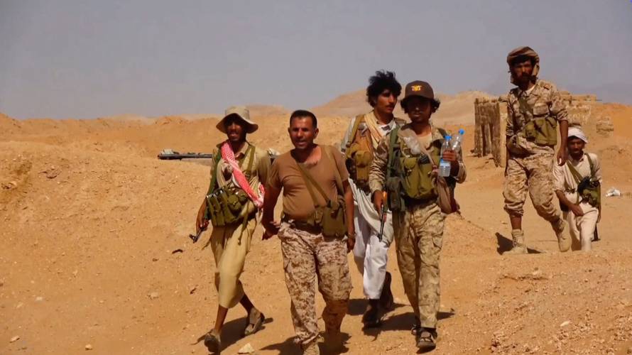 Saudi-backed Yemeni government forces clash with Yemen's Iran-aligned Houthis in a location given as near Al-Hazm