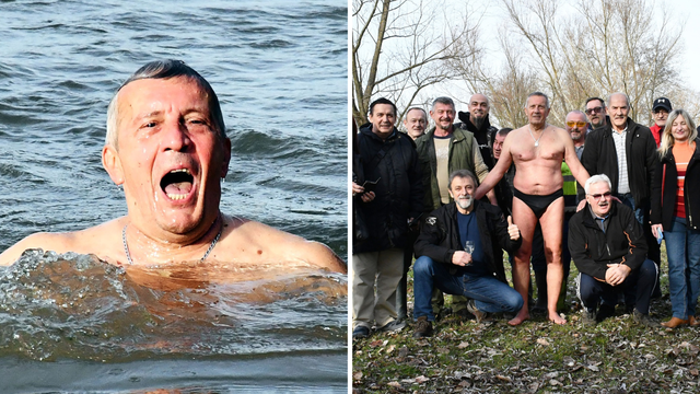 FOTO Zvonimir se već 17 godina kupa na Silvestrovo u rijeci Savi