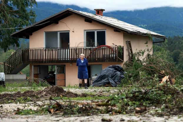 Aftermath of a storm in the village of Komenda