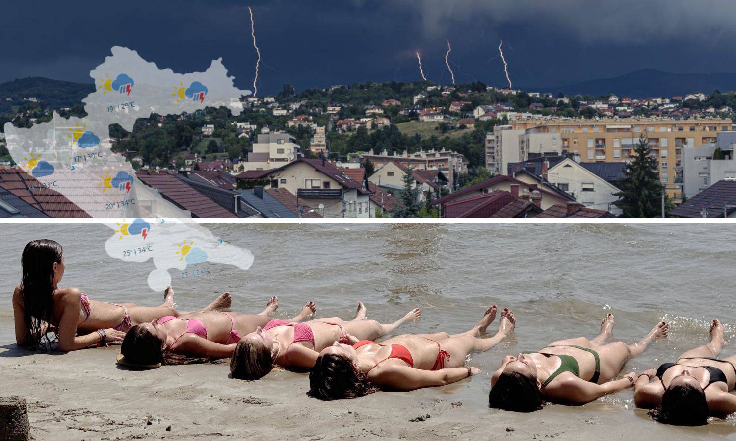 Nevrijeme stiglo u Hrvatsku, na snazi meteoalarm zbog vrućina: Za vikend se očekuje do 40 °C!