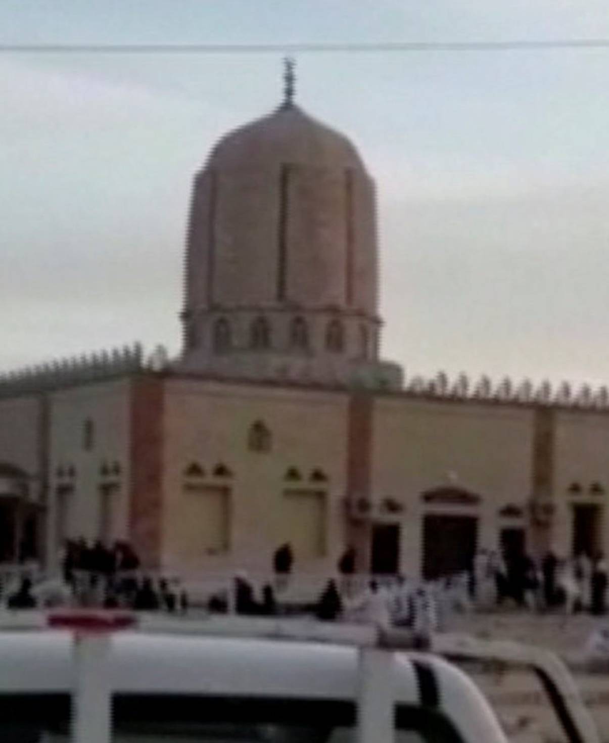 The exterior of Al Rawdah mosque is seen in Bir Al-Abed