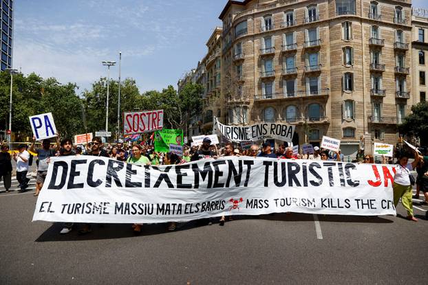 Anti-tourism protest in Barcelona