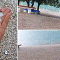 VIDEO Tuča poharala plažu u Istri: 'Ovdje smo u kućici. Ne možemo doma. Dosta je jaka'