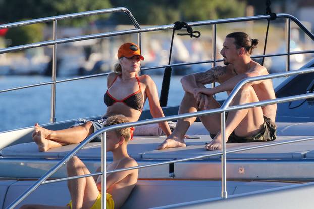 Zlatan Ibrahimovic And Family Are Seen On Yacht In Saint Tropez