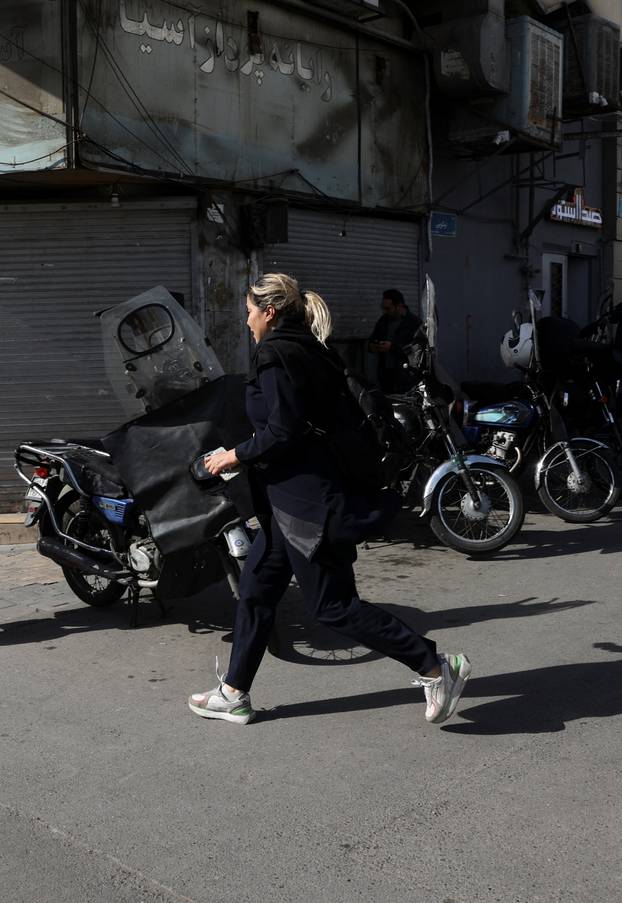 Aftermath of strike in Tehran