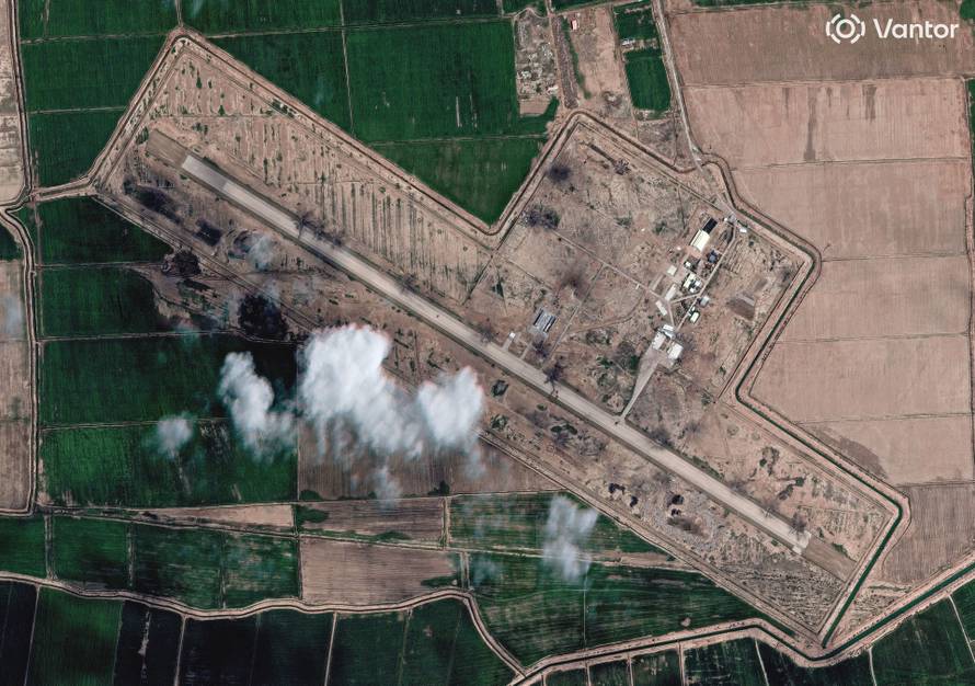 Satellite image shows an overview of Ahvaz drone base