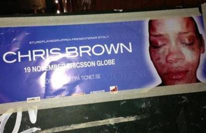 Pretučena Rihanna osvanula na plakatima Chrisa Browna
